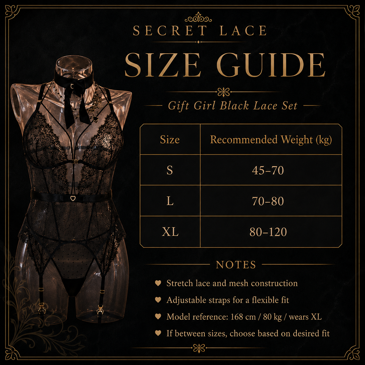 Gift Girl — Stretch Lace Garter Top & Thong 2-Piece Set